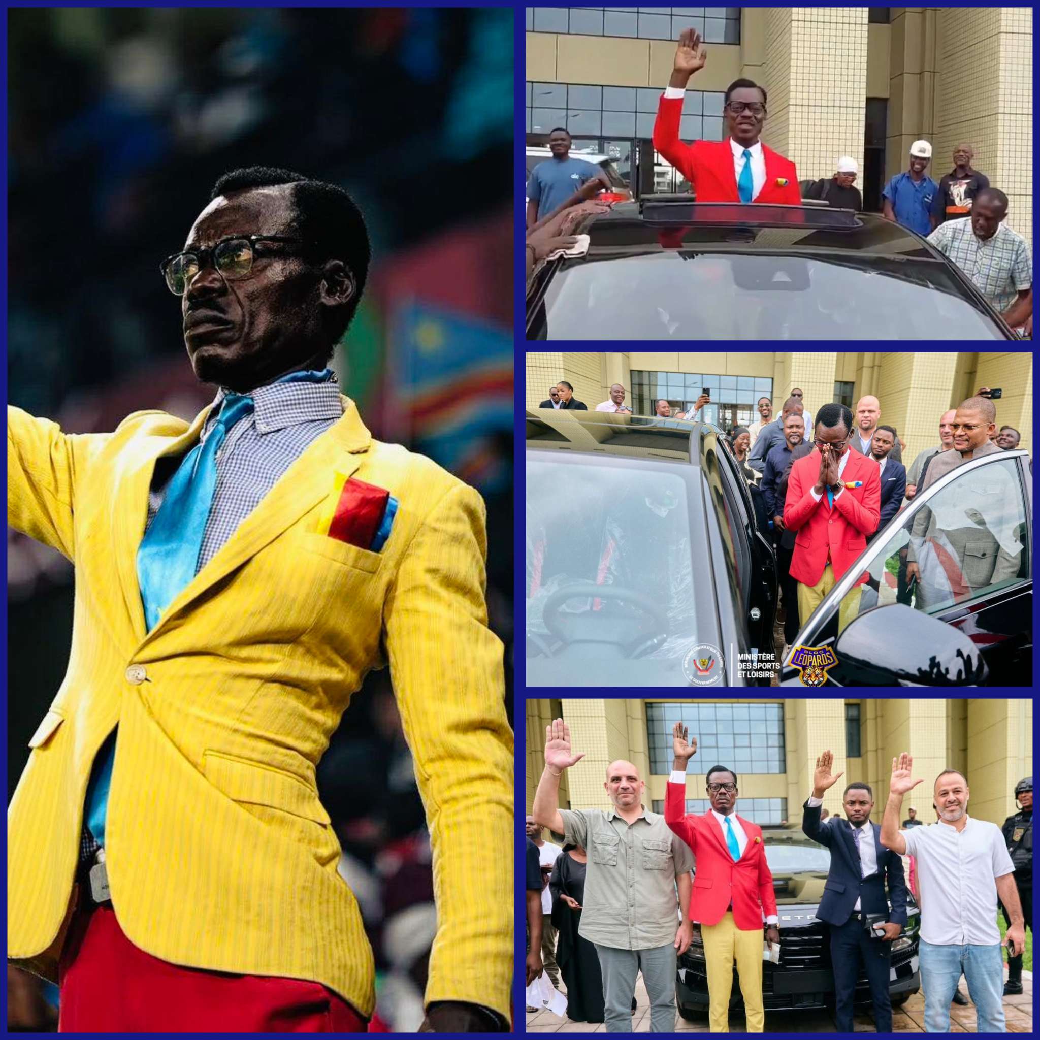 Michel Kuka Mboladinga Congolese Fan Who Stood 118 Mins at AFCON Gets Car