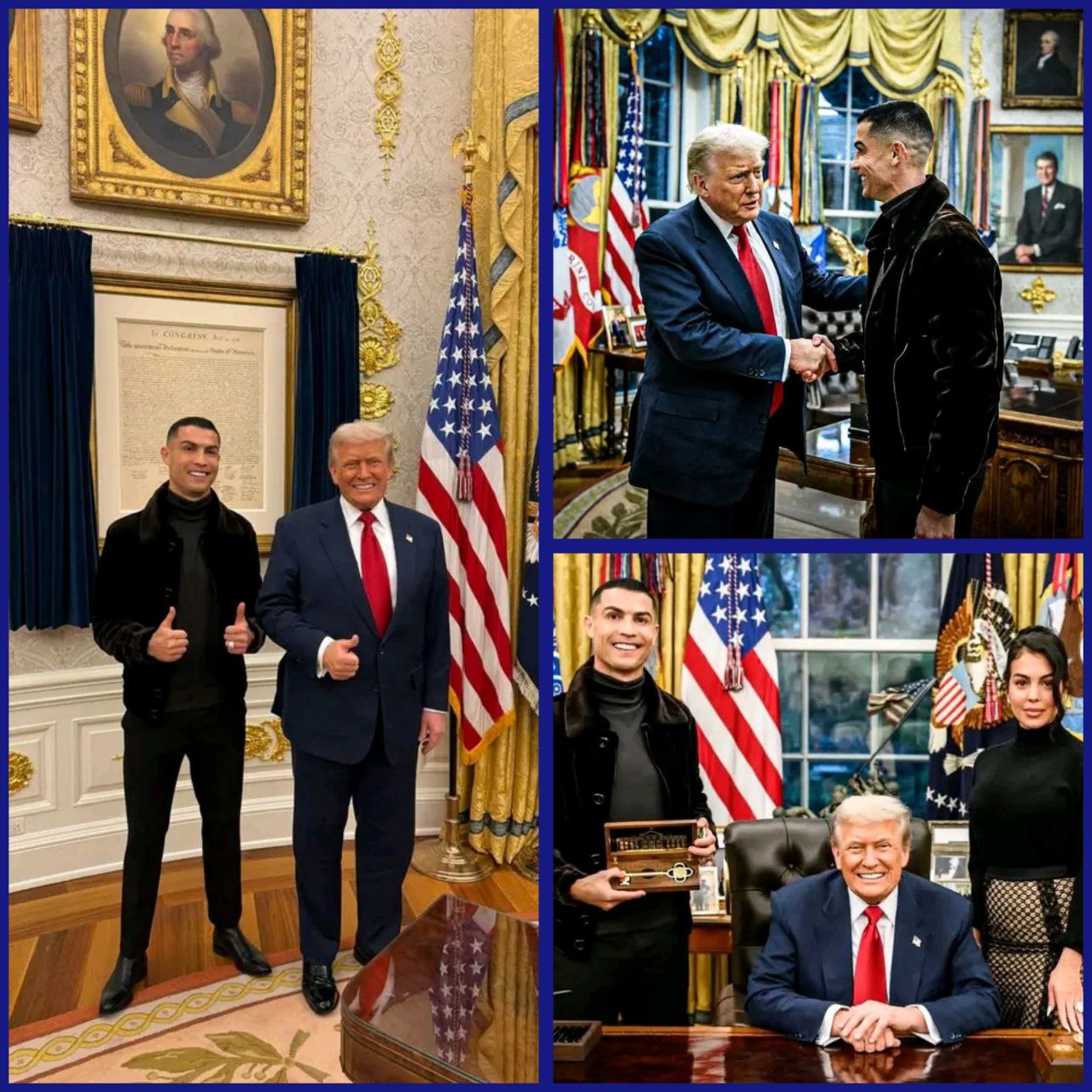 Ronaldo Meets Trump at White House During Saudi Crown Prince Visit