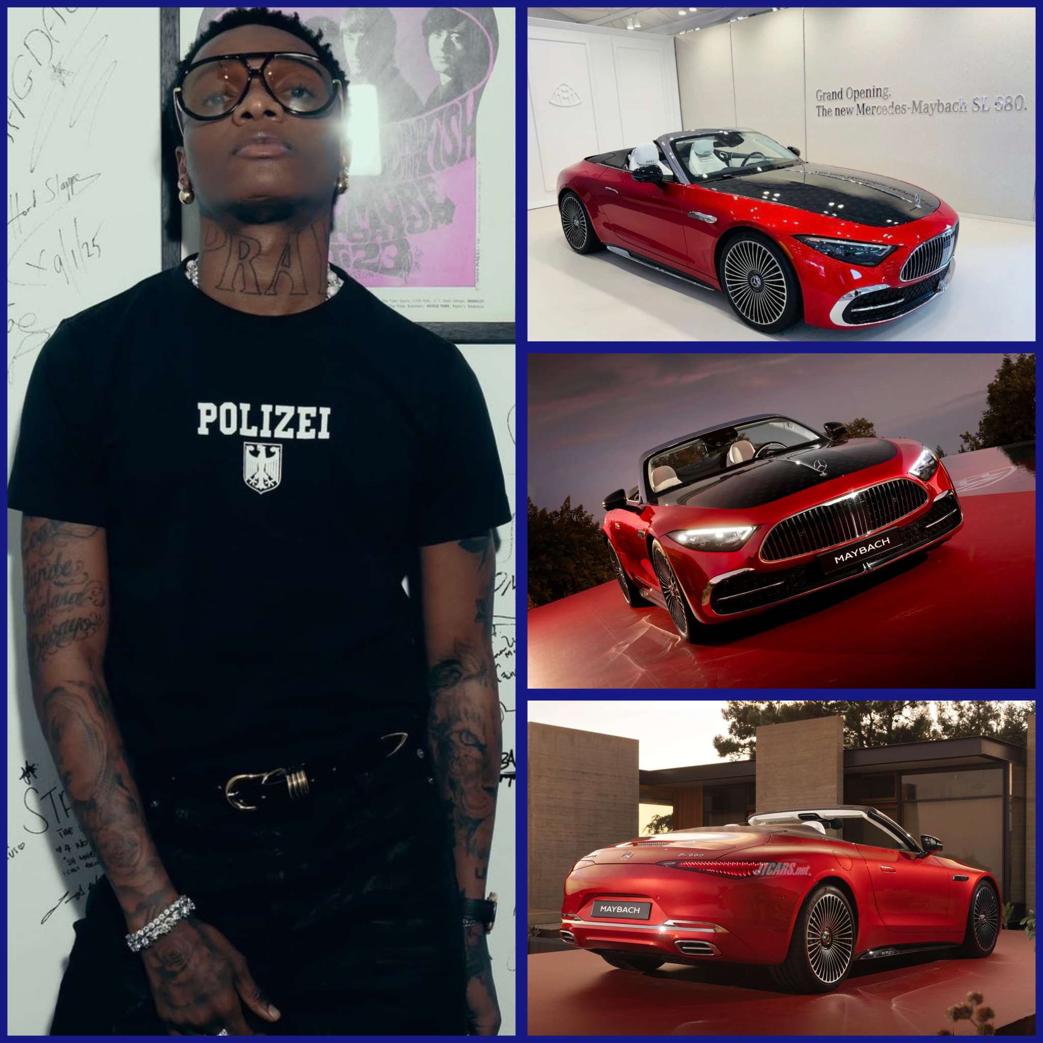 Wizkid Adds ₦1.7 Billion Mercedes-Maybach SL680 to Fleet