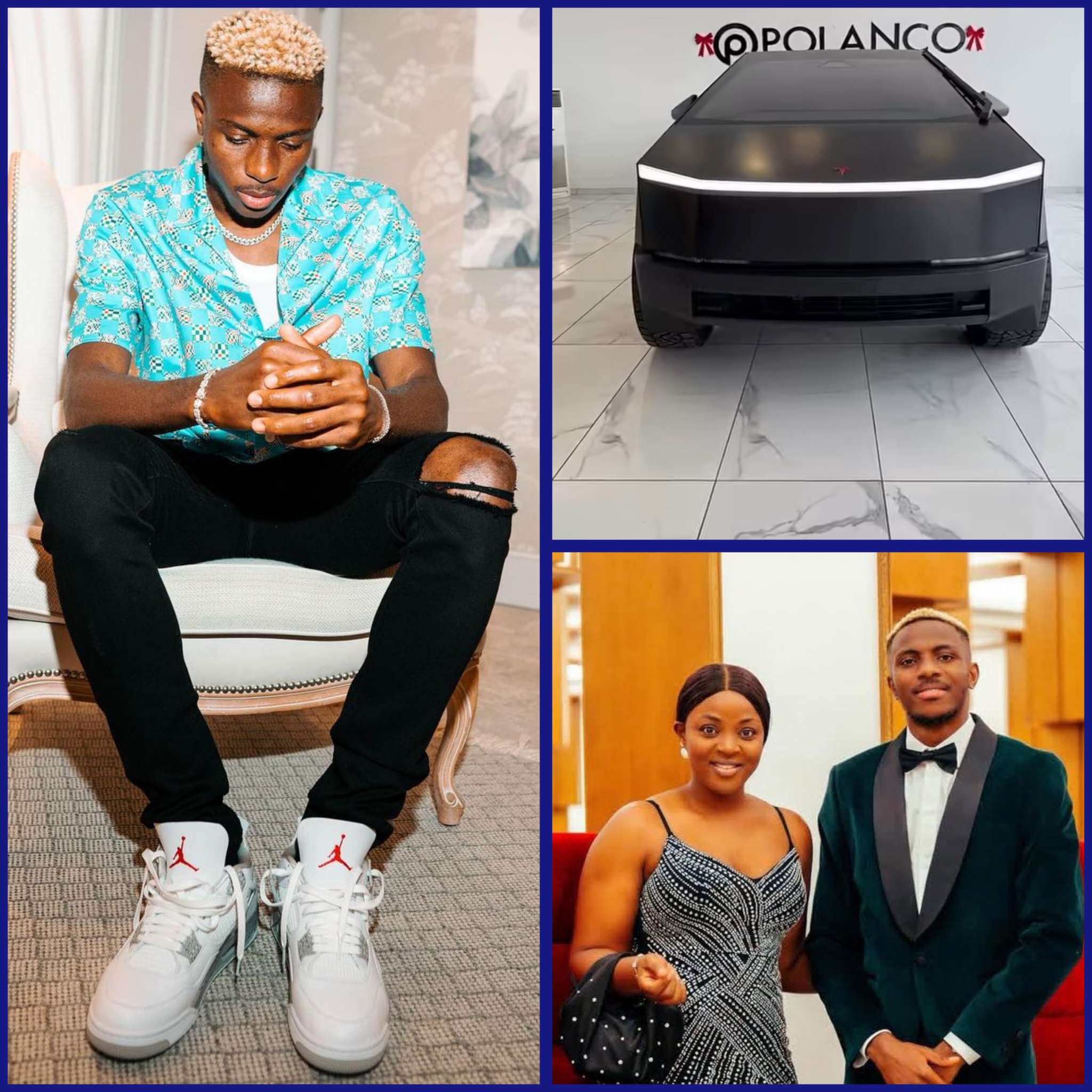 Victor Osimhen Gifts Sister Multi-Million Naira Tesla Cybertruck Days After Buying His Own